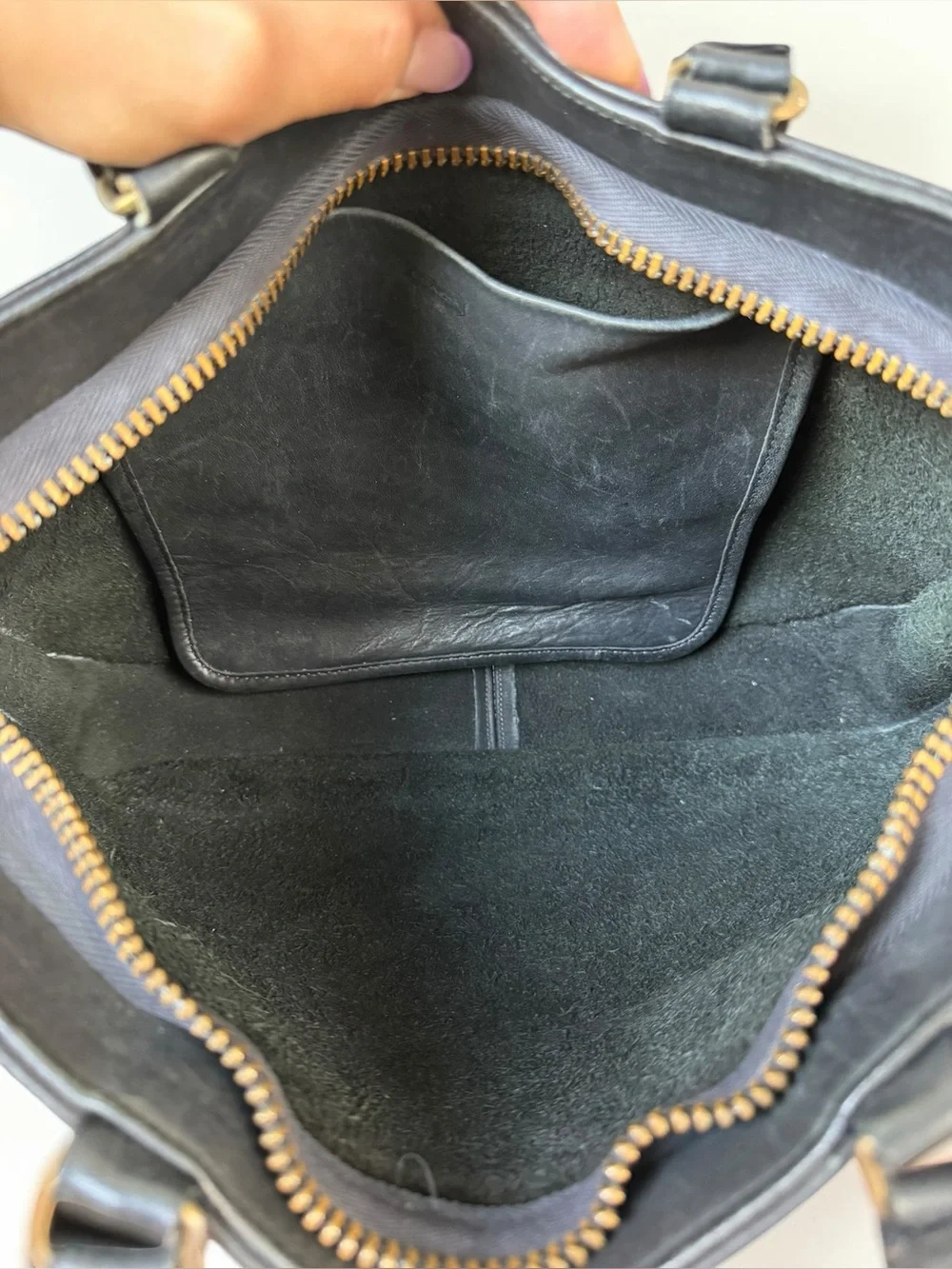 Vintage Coach Watermelon Kisslock Bag Black Leather Pre-Creed 70s Bonnie Cashin
